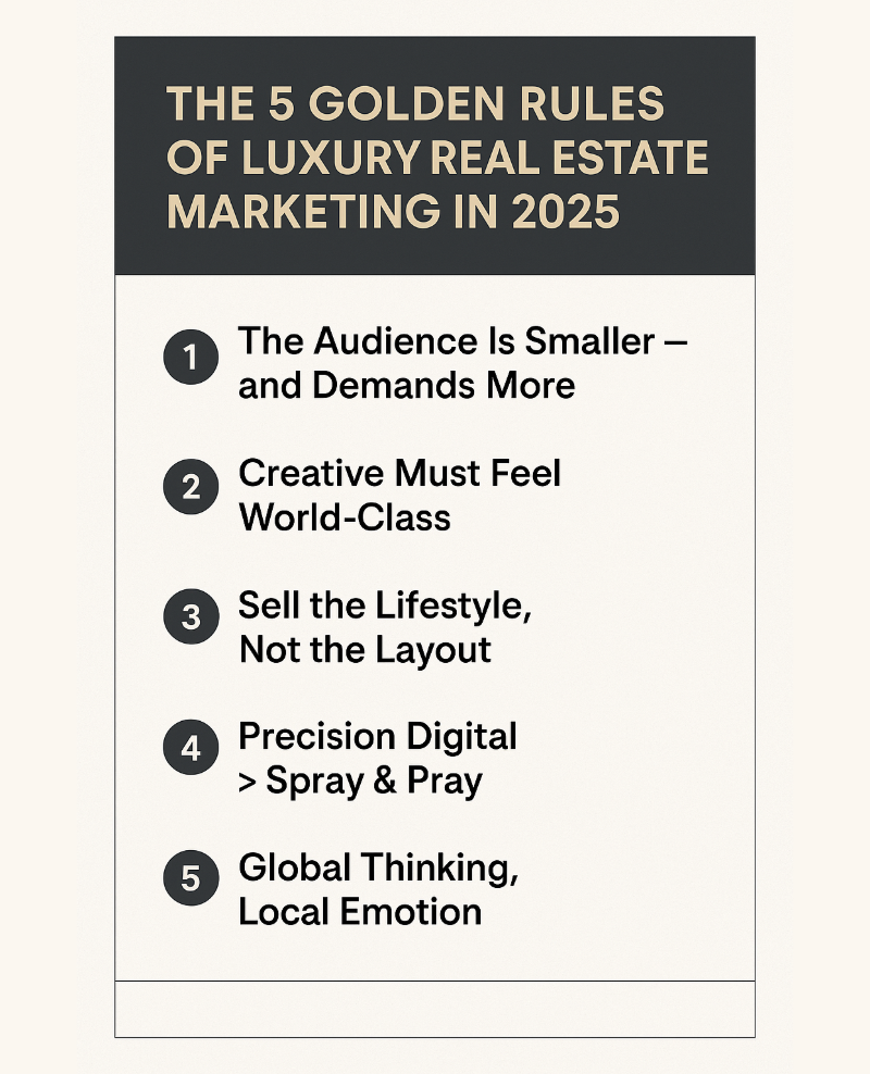 THE 5 GOLDEN RULES OF LUXURY REAL ESTATE MARKETING IN 2025
